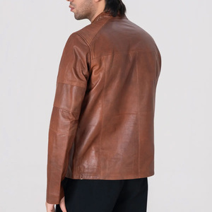 Icon by Gilani Chaqueta de cuero vintage marrón para hombre - Chaqueta marrón - Product Image 4