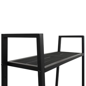Étagère de présentation compacte en métal noir, bibliothèque et étagère rectangulaires - Product Image 4