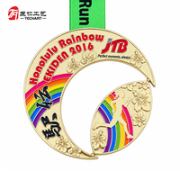 Médaille personnalisée OEM, Médaille de récompense à design rotatif, Médaille de présentation, Artisanat métallique pour marathon, football.