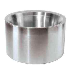 Seau à glace rond en acier inoxydable, résistant à la rouille, design minimaliste, refroidisseur de boissons - Product Image 1