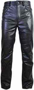 Pantalon en cuir pour homme de haute qualité, personnalisé, 5 poches, léger, noir, pantalon de moto - Product Image 4