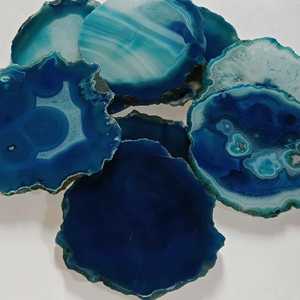 Natural Agate Stone <b>Coasters</b> Polished <b>Crystal</b> Craft Slice Decorative Drink <b>Coasters</b> for Home Bar Gift - Product Image 4