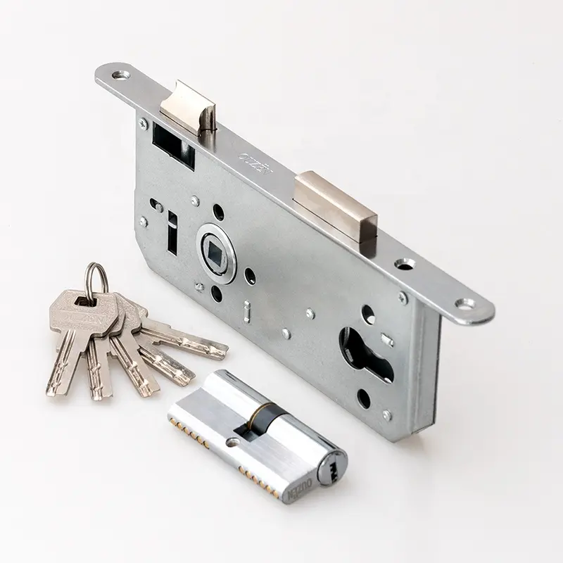 door handles with locks wholesale home 2 in 1 pick OUZEN lock mortising dead latch door mortice lock set