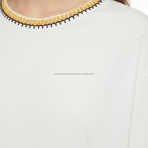 เสื้อยืดคอตตอน 100% แบรนด์ส่วนตัวสำหรับผู้หญิง สกรีนโลโก้ได้ตามต้องการ เสื้อยืดเปล่าคุณภาพสูง เนื้อผ้านุ่ม ผู้ผลิตเสื้อยืดผู้หญิง ขายส่ง - Product Image 4