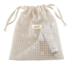 Bolsa de Cosméticos con Cordón y Estampado de Estrellas con Ribete de Encaje, Bolsa Organizadora de Artículos de Aseo de Viaje de Poliéster, Capacidad Media para Mujeres y Niñas - Product Image 5