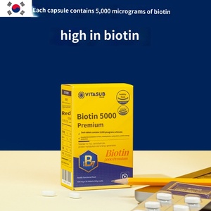 VITASUB Biotina 5000 Premium 500mg X 30 Tabletas, Alimento Funcional Natural para Adultos, Salud, Energía, Cuidado de la Piel, Apoyo para la Anemia, Vitamina B7 - Product Image 6