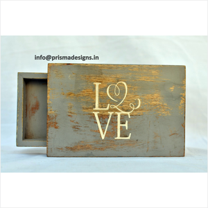Caja de Madera de Paulownia Ecológica, Rectangular, Decorativa, con Letras Incrustadas en Blanco, Caja de Madera Personalizada al por Mayor - Product Image 5
