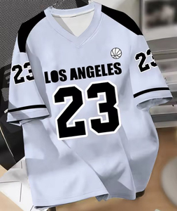 Camiseta de Manga Corta para Hombre, 100% Algodón Tejido, Cuello Redondo, Estampado Serigrafiado, Talla Grande, Estilo Urbano, Ecológica - Product Image 3