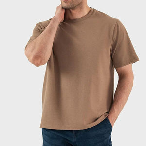 Camiseta de Alta Calidad 100% Algodón, Estilo Urbano, Cuello Redondo, Corte Regular, Diseño de Cuello Personalizable, Color Personalizado, Ecológica para Hombre - Product Image 3