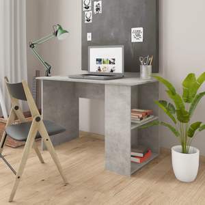 Engineered Wood <b>Computer</b> <b>Desk</b> Concrete Gray 43.3"x23.6"x28.7" Size - Product Image 1