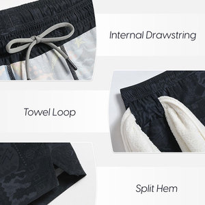 Shorts de Gimnasio 2 en 1 con Diseño de Abertura Lateral para Hombre, Soporte Muscular, Ajuste Sostenible, para Rutina Diaria y Entrenamiento, con Logotipo Personalizado - Product Image 3