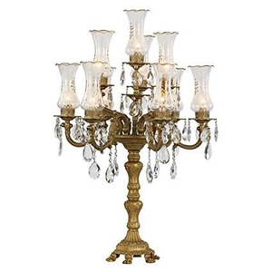 Support de bougie à 5 bras en aluminium finition dorée antique pour la décoration intérieure et extérieure de la maison et les mariages (vente en gros) - Product Image 3