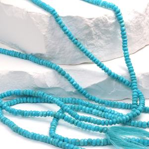 Cuentas Redondas Facetadas de Turquesa Azul Natural de 3mm para Fabricación de Joyería, Hilo de Cuentas para Hacer Pulseras y Collares DIY - Product Image 5