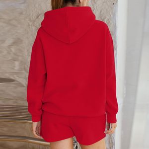Conjunto de Sudadera Corta y Pantalones Cortos Casuales para Mujer, Personalizado con Logotipo, de Alta Calidad, con Cierre de Cremallera, Dos Piezas - Product Image 4