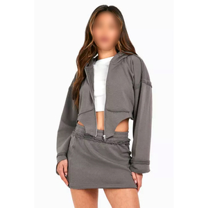 Conjunto de 2 Piezas para Mujer, Estilo Casual, Tendencia 2026, Precio Razonable, Producto de la Mejor Calidad, Sudadera con Capucha y Falda - Product Image 1