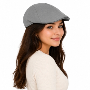 Unisex <b>Beret</b> Flat Hat Newsboy Style Soft Cotton Classic Casual Minimal Fashion Comfortable Headwear Flat Style Soft Fabric - Product Image 4