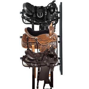 Silla de montar cómoda para doma y senderismo con estructura de madera, asiento acolchado profundo, ajuste seguro, de cuero genuino para caballo - Product Image 3