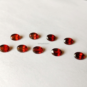 Granat rouge naturel du Mozambique, forme ovale, taille ovale de 3x5mm à 7x5mm, pierre précieuse à facettes, granat en vrac, lot en gros pour usine de bijoux - Product Image 4
