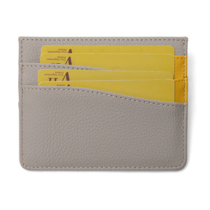 PU Leather Business <b>Card</b> <b>Holder</b> with Clip RFID Safe Compact Travel Wallet - Product Image 5