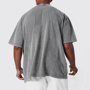 เสื้อยืดโอเวอร์ไซส์ Heavyweight ผ้าฝ้าย 100% พิมพ์ลายตามสั่ง สไตล์สตรีทแวร์ ล้างสีแบบ Acid Wash วินเทจ สำหรับผู้ชาย ปี 2026 - Product Image 3