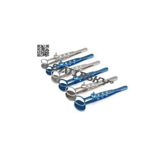 แหนบจับก้อนไขมันใต้เปลือกตา 6 ชิ้น ทำจากไทเทเนียมอัลลอยด์ แหนบผ่าตัดแบบใช้มือทำจากสแตนเลสสตีล ระดับ Class III ยี่ห้อ Satinsky - Product Image 1