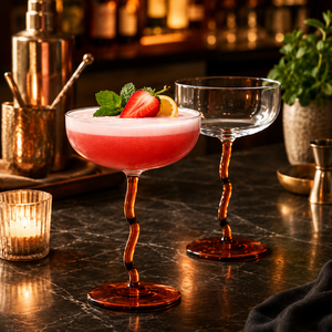 Verres à cocktail colorés en borosilicate faits à la main de 260 ml, sans plomb, coupe Martini, verrerie de bar réutilisable en gros - Product Image 5