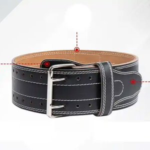 Weight Lifting Waist Support <b>Belt</b> Cowhide Adjustable Buckle Closure Men Strength Training Fitness Gear - Product Image 3