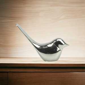 Jaffs Exports Silver 13.5cm H X 8.5cm W X 20cm L Aluminium Handmade Modern Art Bird Figurine Eco-Friendly Durable Tabletop Decor - Product Image 5