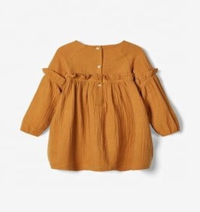 Robe ample à volants pour filles, nouveau tissu en coton doux, fait à la main, tenue parfaite pour la saison printemps, - Product Image 3