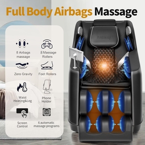 Nouveau Fauteuil de Massage Shiatsu Luxe Moderne 2025 à Gravité Zéro pour le Corps Entier, les Jambes et les Pieds avec Fonction Musicale en Cuir PU - Product Image 4