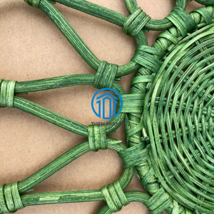 Green <b>Rattan</b> Placemat Elegant <b>Table</b> Mat For <b>Dining</b> <b>Table</b> Natural Handmade Placemat For Kitchen Home Styling - Product Image 2