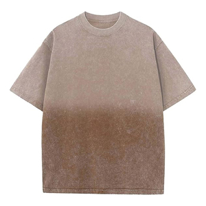 เสื้อยืดโอเวอร์ไซส์สตรีทแวร์ผู้ชาย พิมพ์โลโก้ได้ตามต้องการ ไซส์พลัส ผ้าหนา ซักย้อมสไตล์วินเทจ คุณภาพสูง ผ้าฝ้ายแท้ 100% - Product Image 3