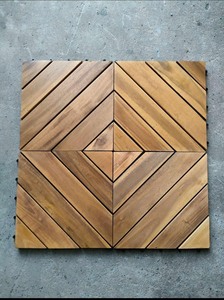 Viet Wood Vietnam Acacia Waterproof Anti-Slip Eco-friendly Outdoor <b>Interlocking</b> Floor <b>Tiles</b> Contemporary Design Matt Finish 5+ - Product Image 3