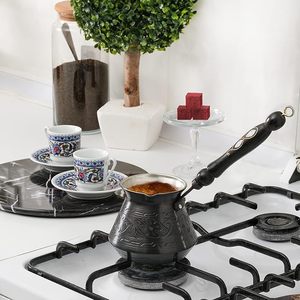 Cafetera Portátil Ligera de Metal, Diseño Moderno, Color Negro, para el Hogar, Cocina y Cafetería - Product Image 1