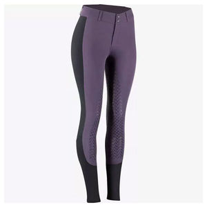 Culotte d'équitation OEM personnalisée taille haute en coton respirant avec compression et silicone pour femme, style western, avec boutons-pression - Product Image 3