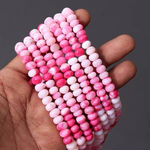 Hot Selling Shaded Pink Candy <b>Opal</b> Smooth Rondelle Beads 8mm <b>Opal</b> Loose Gemstone Beads For Jewelry Making DIY Bracelet <b>Necklace</b> - Product Image 6