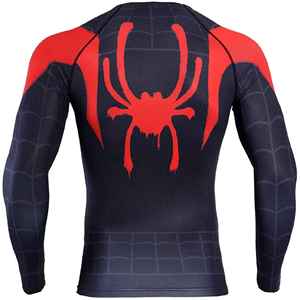Camisetas de Compresión para Gimnasio, Manga Larga, Personalizadas, BJJ MMA, Transpirables, Ecológicas, Impresas con Serigrafía, Rashguard para Hombre, Alta Calidad, 220g - Product Image 2