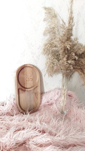 Plateau de service en bois écologique, forme irrégulière, fait main, gravé, design personnalisé, style moderne pour la cuisine, la salle à manger, la décoration - Product Image 4
