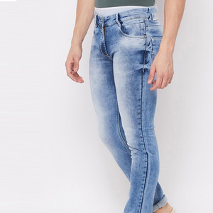 Jean décontracté pour homme, taille haute, coupe droite, 100 % coton, léger, respirant, séchage rapide, pour usage extérieur, faible MOQ - Product Image 2