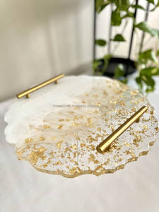 Serving <b>Trays</b> with handles Resin Decorative <b>Tray</b> in Multiple Colors Unique Resin <b>Tray</b> Agate Restaurant Super Quality <b>Tray</b> - Product Image 4