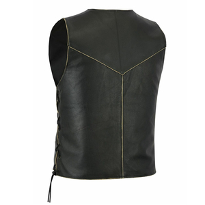 Men's Canvas Casual PU Leather Premium <b>Padded</b> Stylish Winter Sleeveless Reversible <b>Heated</b> Breathable Suits Vest - Product Image 3