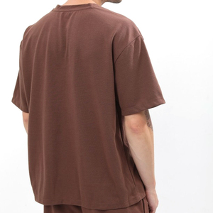Heavyweight 100% Cotton Drop Shoulder T Shirt Streetwear Men's Oversize T-Shirts Logo Custom 300 Gsm <b>Plain</b> Baggy <b>Tshirts</b> - Product Image 3
