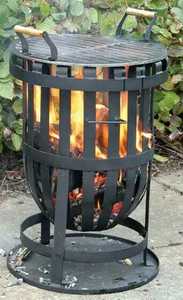 <b>Portable</b> Steel <b>Fire</b> <b>Pit</b> Bowl Outdoor Garden Bonfire <b>Pit</b> with Stand for Camping Patio Backyard - Product Image 1