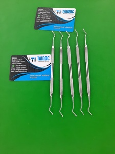 Juego de Instrumentos Dentales Manuales de Acero Inoxidable de Doble Punta para Endodoncia y Restauración, 10 Piezas Reutilizables y Autoclavables - Product Image 1