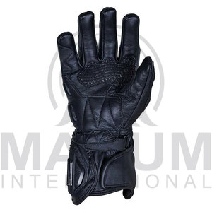 Guantes de carreras de cuero de dedo completo con protección en la palma para montar, unisex - Product Image 3