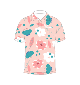 เสื้อโปโลพิมพ์ลายดอกไม้แบบกำหนดเอง แขนสั้น สวมใส่สบาย เหมาะสำหรับกอล์ฟ เทนนิส ชุดทีมฤดูร้อน - Product Image 4