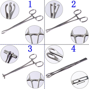 <b>Sponge</b> Holding Forceps <b>Long</b> Shaft Stainless Steel Surgical Instrument with Ring <b>Handle</b> and Curved Serrated Jaw for <b>Sponge</b> Gauze - Product Image 4