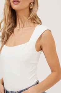 Body de punto acanalado con cuello tipo solapa, control de abdomen, efecto levantacola, transpirable, ligero, 100% poliéster, ajuste ceñido, corto sin mangas - Product Image 6