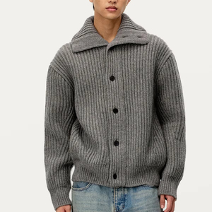 <b>Men</b> Textured Knit Sweater Soft <b>Long</b> Sleeve Crew Neck Warm Casual Daily Wear Comfortable Autumn Winter Custom OEM ODM Factory - Product Image 1