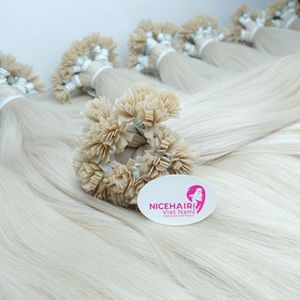 ขายส่งสีและพื้นผิวที่กําหนดเองต่อผมปลายแบน 100% ผู้ขายผมเวียดนามดิบในเวียดนาม - Product Image 6